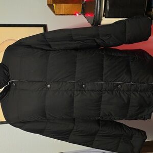 Lands End Women's Goose Down Reversible Winter Coat Size Large 14 16